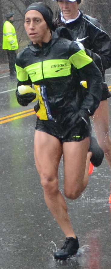 Desiree Linden at Boston Marathon 2018